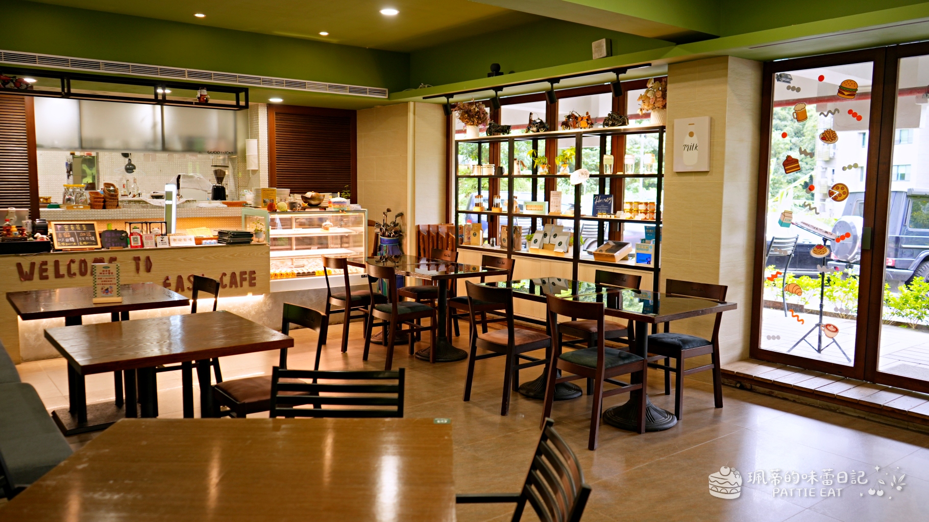 台北內湖咖啡廳推薦 Ease Cafe｜隱身東湖高爾夫球場的秘境景觀咖啡廳！用餐免費送高爾夫球體驗，內湖聚餐/包場首選 @珮蒂的味蕾日記