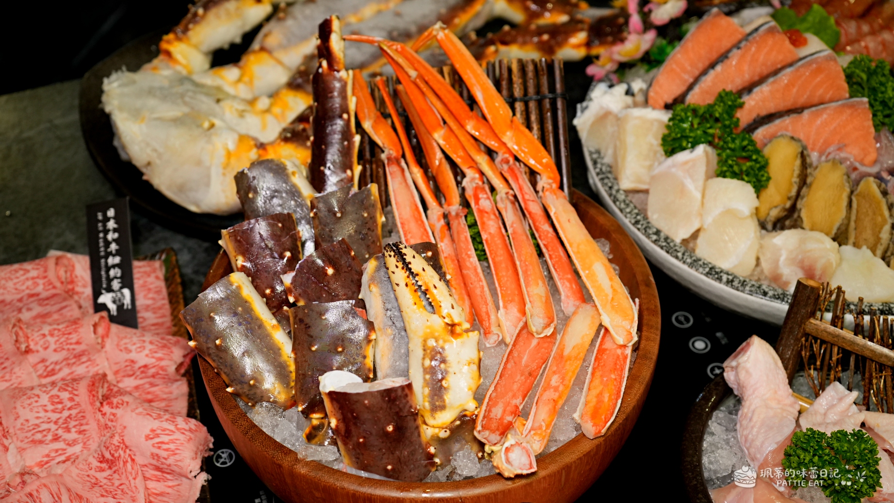 台北中山區美食 武鶴和牛火鍋吉林總店｜台北行天宮站最划算 A5和牛北海道鱈場蟹吃到飽 專人剝蝦服務 @珮蒂的味蕾日記
